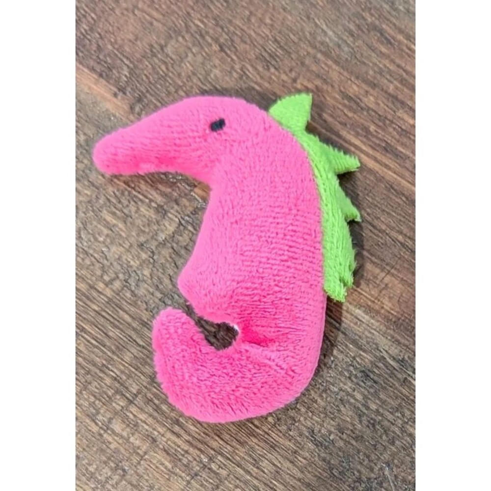 Pink Seahorse Finger Puppet Plush Stuffed Animal 3 in